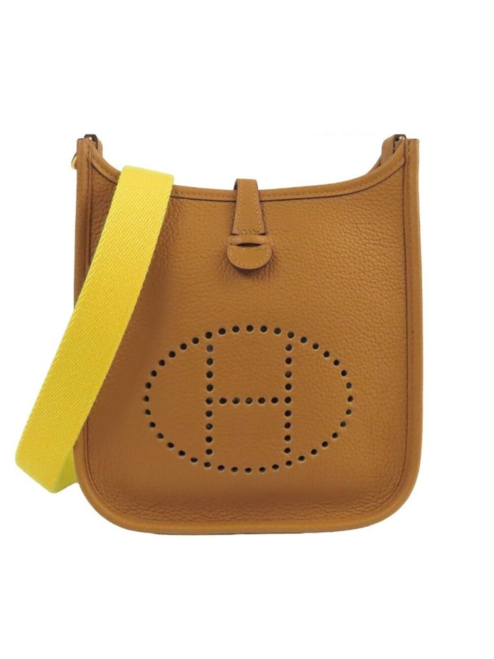Hermes Evelyne Amazon TPM Sesame Lime Gold Taurillon Shoulder Bag